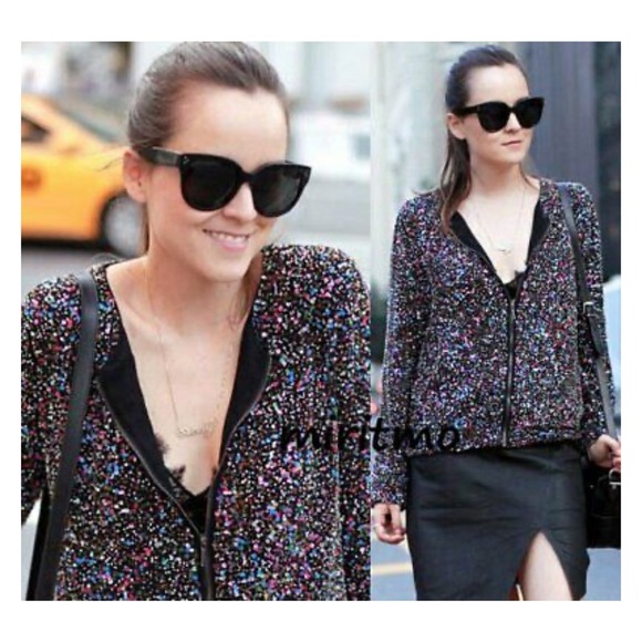 Zara Jackets & Blazers - ‼️💥 CLEAR OUT PRICE - Zara Sequin Detail Bomber Jacket 💥‼️